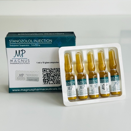 Фото 2 - Станозолол ін'єкційний суспензія Магнус (Stanozolol injectable Magnus) 50мг 1мл (ампули)