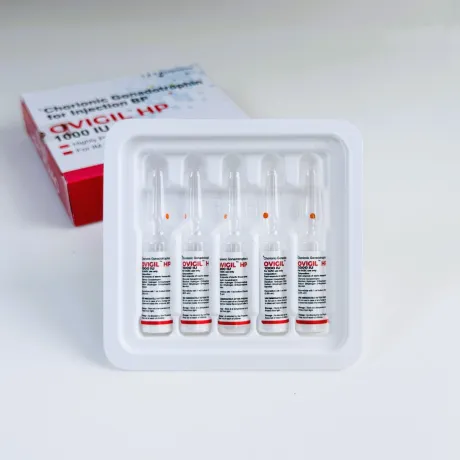 Фото 2 - Гонадотропін хоріонічний Овігіл (Gonadotropin Ovigil) 5 ампул по 1000МО