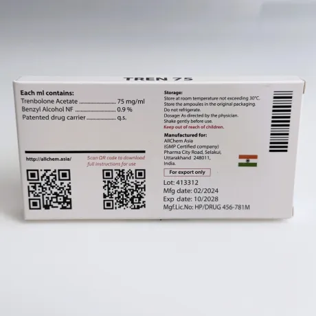 Фото 3 - Тренболон Ацетат Алчем (Tren75 Allchem) 75мг 1мл