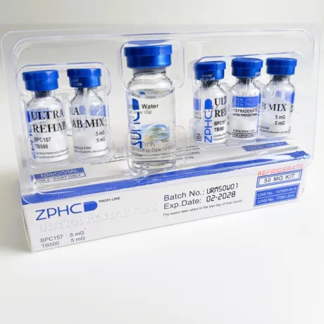 Фото 6 - Пептидна суміш Ultra Rehab Mix ZPHC 50mg (BPC157 + TB500) 5фл по 10мг